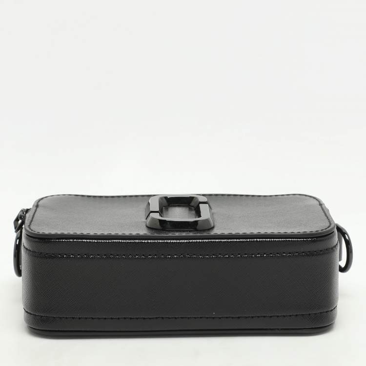 Pre Owned Marc Jacobs Black Patent Leather Snapshot Camera Crossbody Bag