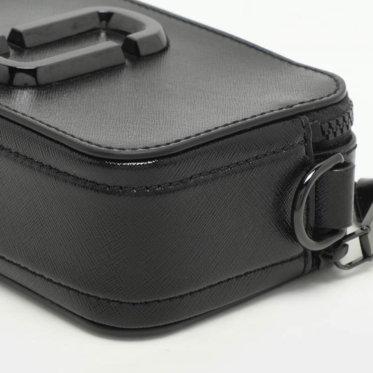 Pre Owned Marc Jacobs Black Patent Leather Snapshot Camera Crossbody Bag