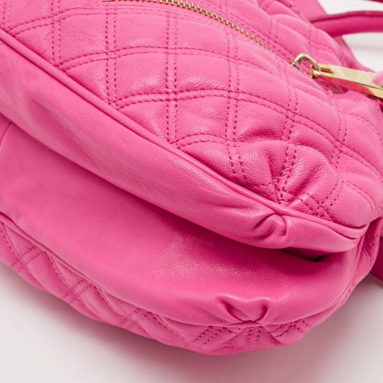 Pre Owned Marc Jacobs Pink Quilted Leather Small Cecilia Shoulder Bag