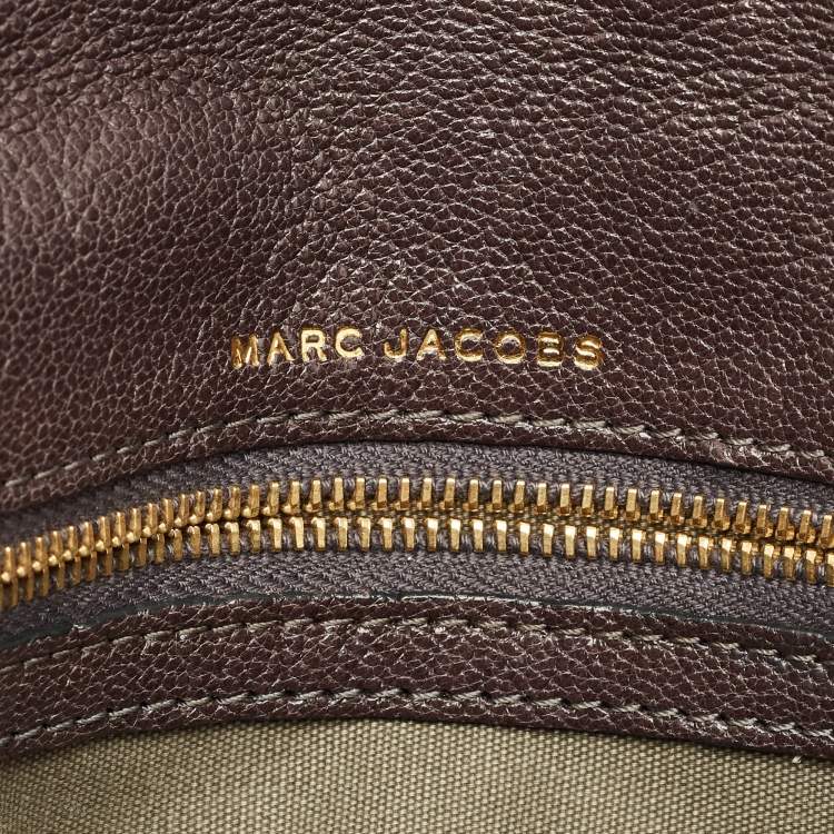 Pre Owned Marc Jacobs Choco Brown Quilted Leather Eugenie Clutch