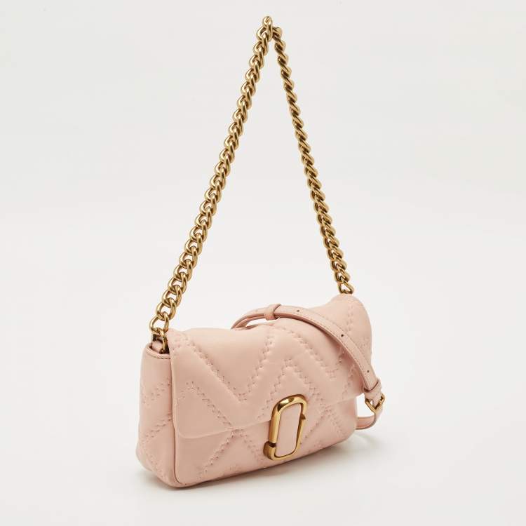 Pre Owned Marc Jacobs Pink Quilted Leather The J Marc Shoulder Bag