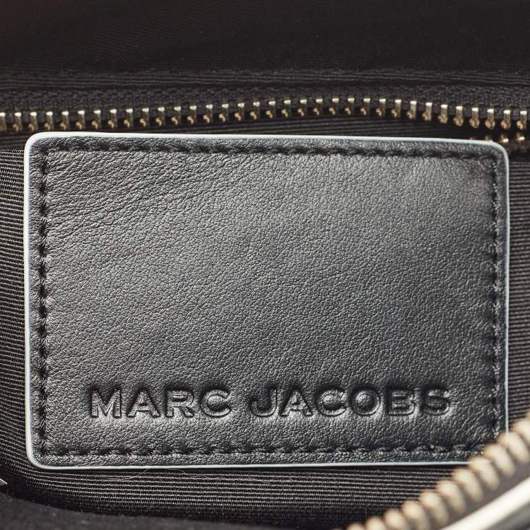 Pre Owned Marc Jacobs Black/White Leather The Box 20 Top Handle Bag