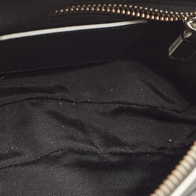 Pre Owned Marc Jacobs Black/White Leather The Box 20 Top Handle Bag