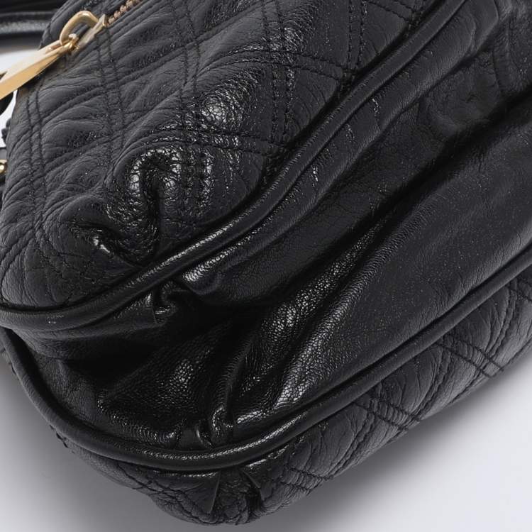Pre Owned Marc Jacobs Black Quilted Leather Small Cecilia Satchel