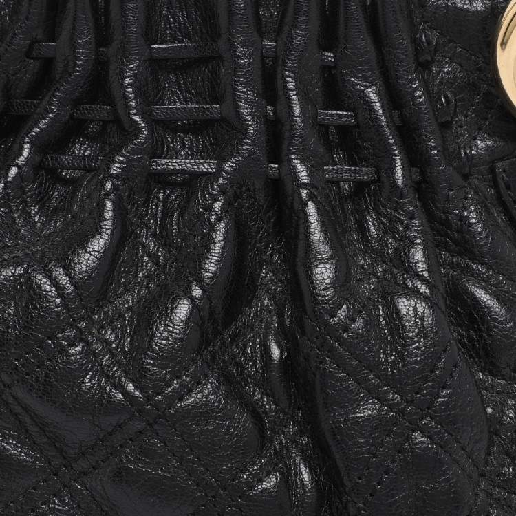 Pre Owned Marc Jacobs Black Quilted Leather Small Cecilia Satchel