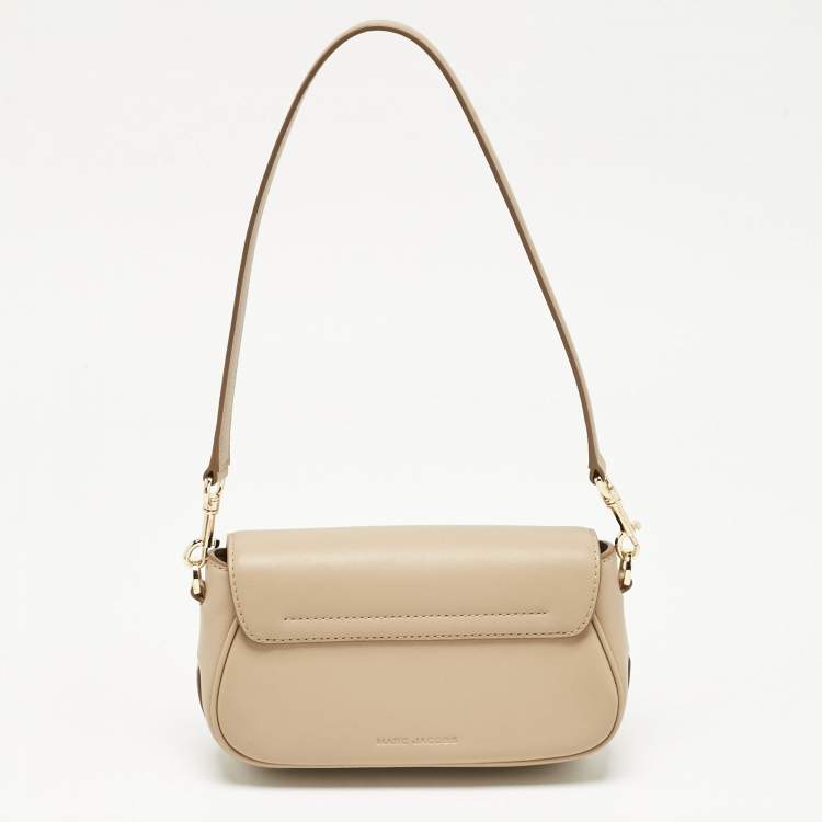 Pre Owned Marc Jacobs Beige Leather The Clover Shoulder Bag