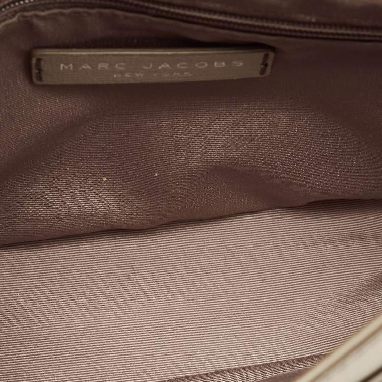 Pre Owned Marc Jacobs Grey Leather Mini Rider Crossbody Bag