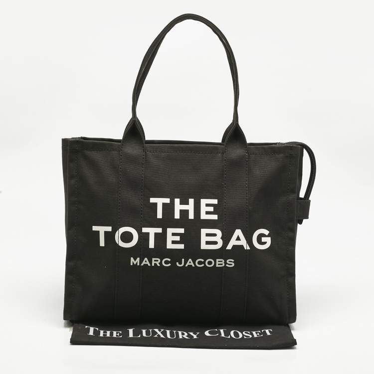 مملوكة مسبقًا Marc Jacobs Black Canvas Large The Tote Bag