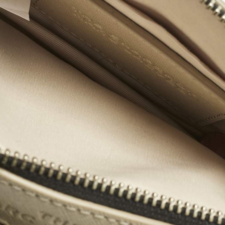 Pre Owned Marc Jacobs Beige Patent Leather Snapshot Camera Crossbody Bag