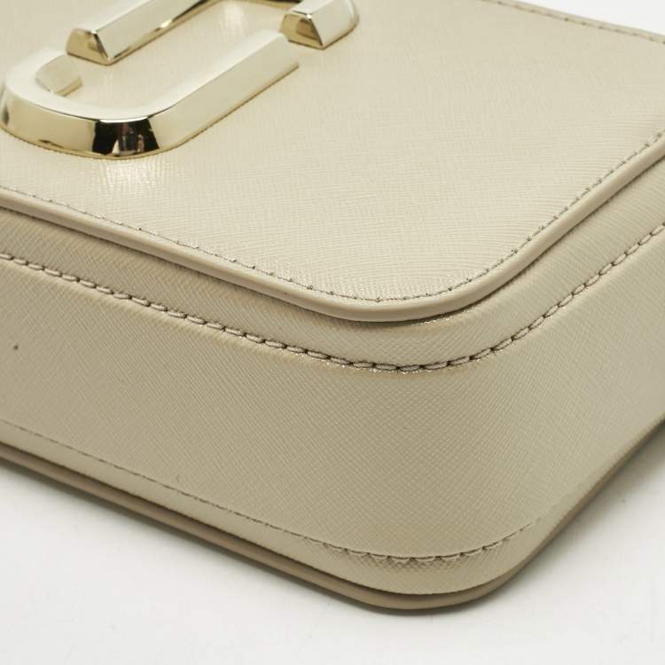 Pre Owned Marc Jacobs Beige Patent Leather Snapshot Camera Crossbody Bag