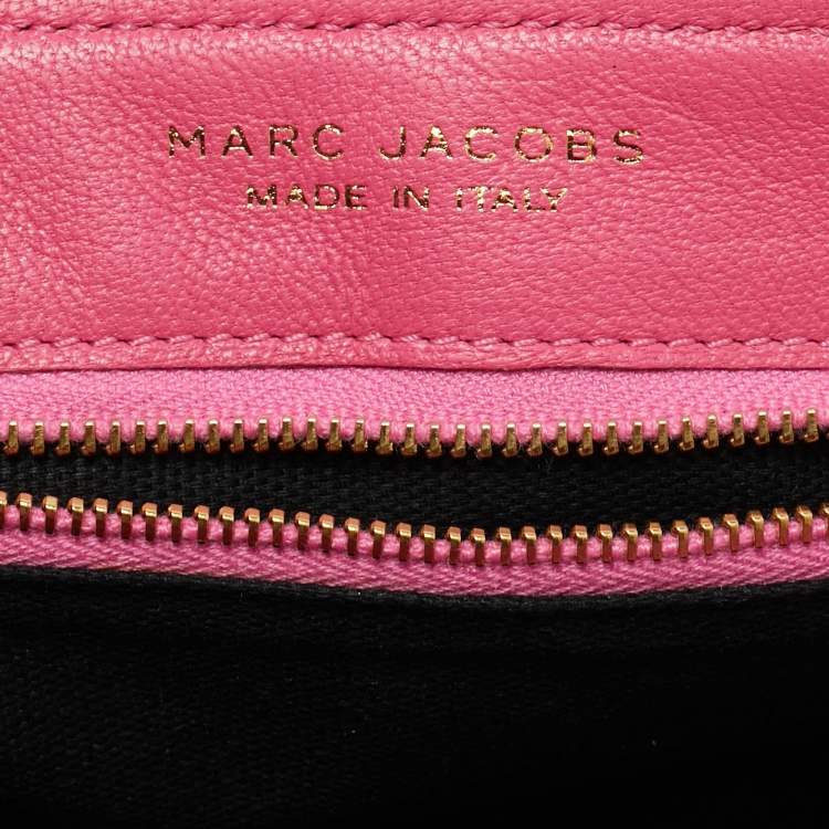 Pre Owned Marc Jacobs Pink Quilted Leather Baroque Flap Shoulder Bag