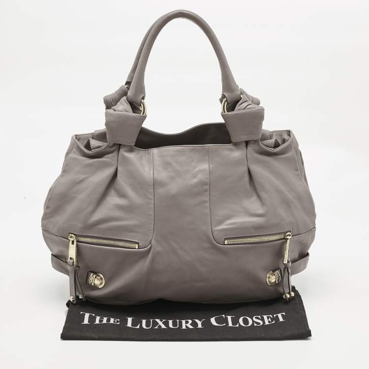 Pre Owned Marc Jacobs Grey Leather Mercer Parker Satchel