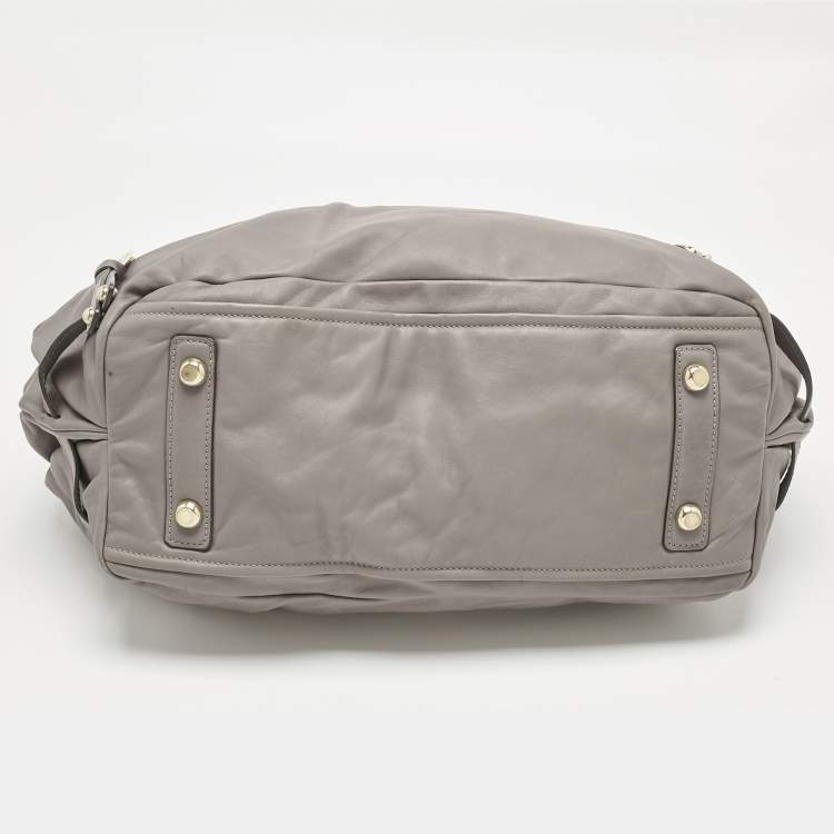 Pre Owned Marc Jacobs Grey Leather Mercer Parker Satchel