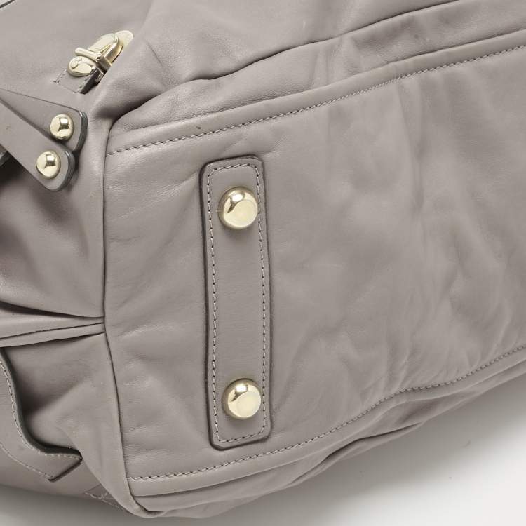 Pre Owned Marc Jacobs Grey Leather Mercer Parker Satchel