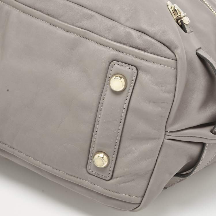 Pre Owned Marc Jacobs Grey Leather Mercer Parker Satchel