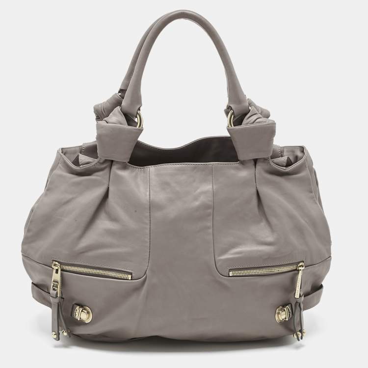 Pre Owned Marc Jacobs Grey Leather Mercer Parker Satchel