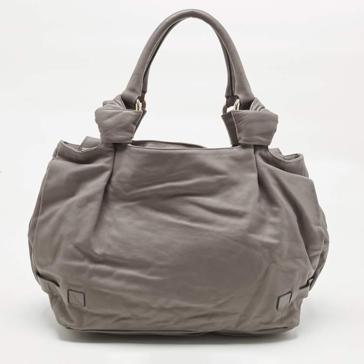 Pre Owned Marc Jacobs Grey Leather Mercer Parker Satchel