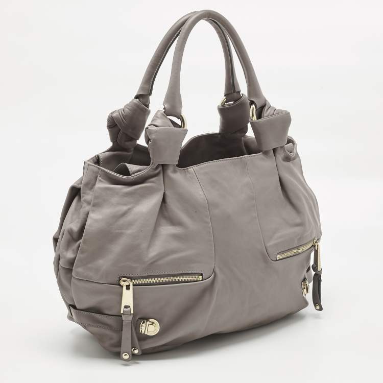 Pre Owned Marc Jacobs Grey Leather Mercer Parker Satchel