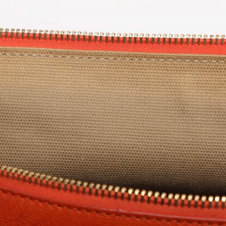 Pre Owned Marc Jacobs Orange Quilted Leather Rudi Satchel
