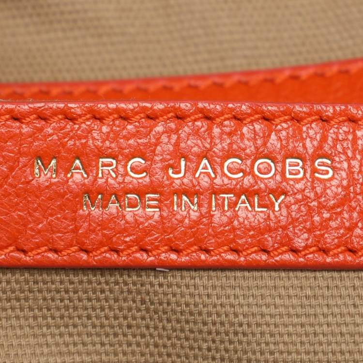 Pre Owned Marc Jacobs Orange Quilted Leather Rudi Satchel