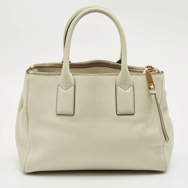 Pre Owned Marc Jacobs Off White Leather Gotham North South Tote