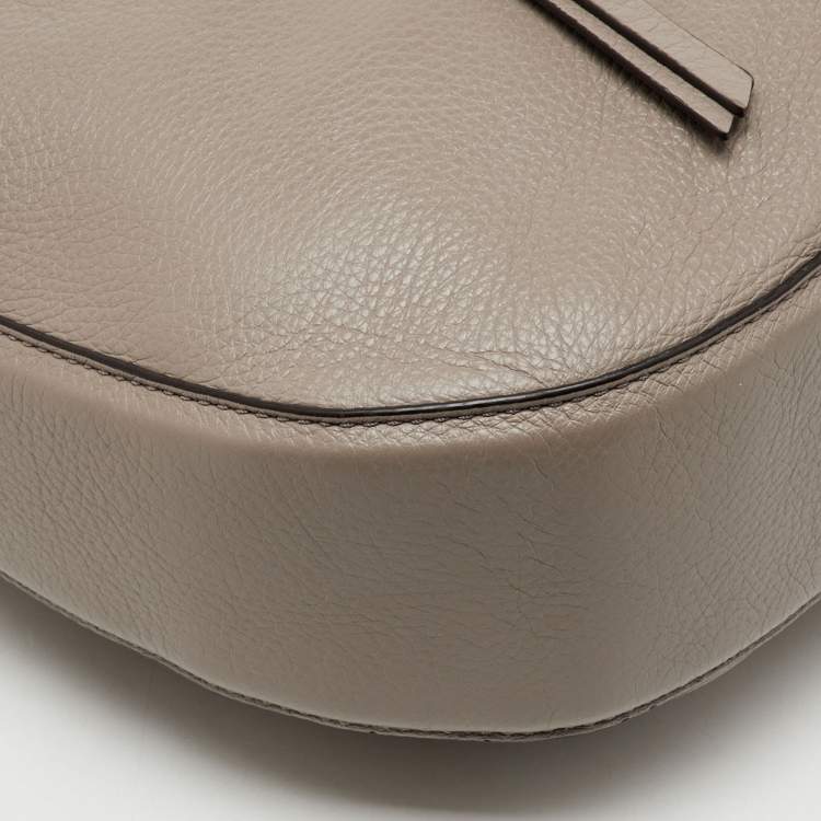 Pre Owned Marc Jacobs Grey Leather Recruit Hobo