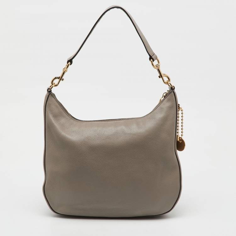 Pre Owned Marc Jacobs Grey Leather Recruit Hobo