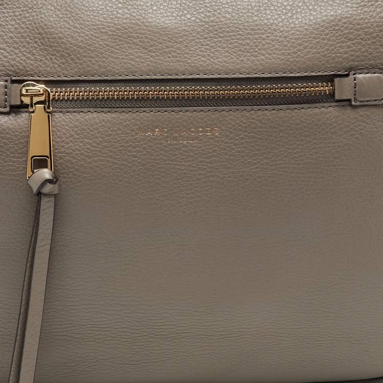 Pre Owned Marc Jacobs Grey Leather Recruit Hobo