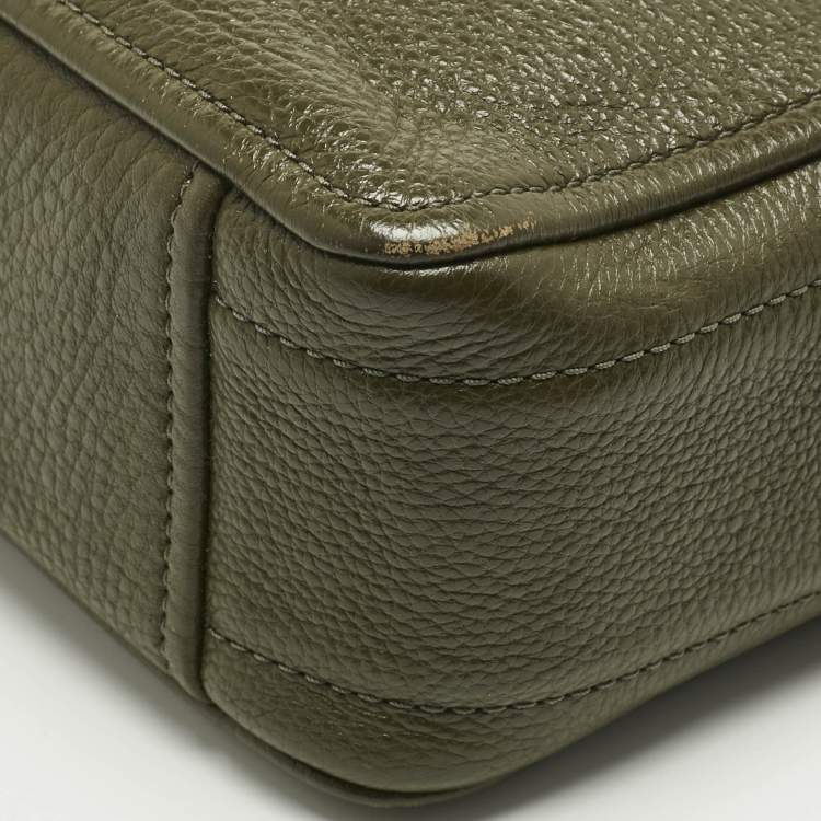 Pre Owned Marc Jacobs Olive Green Leather The Softshot 21 Camera Bag