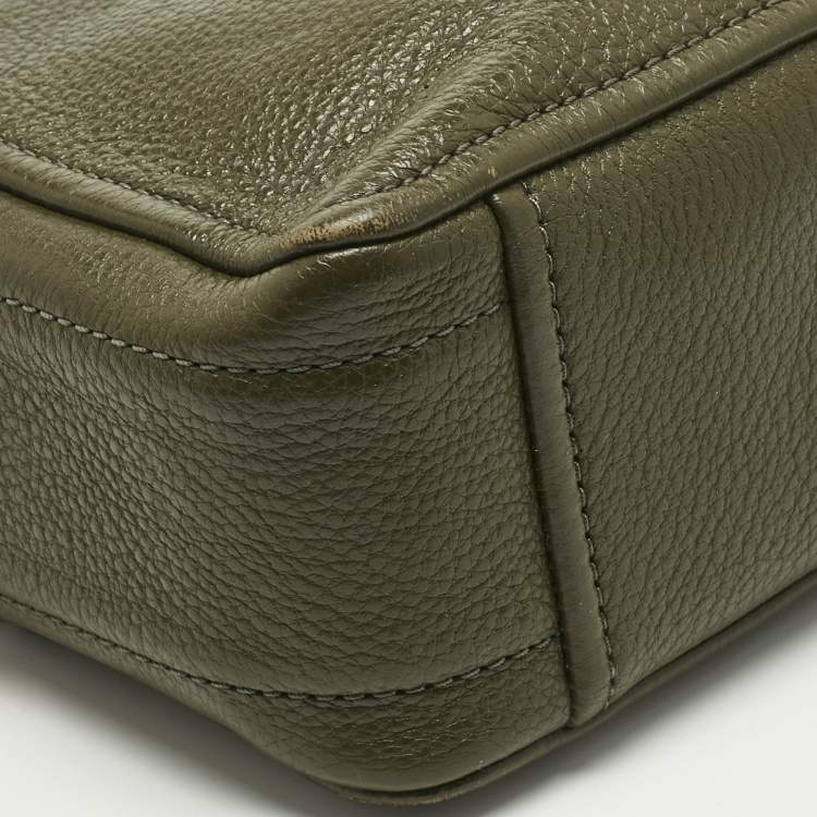 Pre Owned Marc Jacobs Olive Green Leather The Softshot 21 Camera Bag
