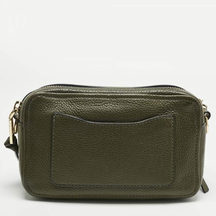 Pre Owned Marc Jacobs Olive Green Leather The Softshot 21 Camera Bag