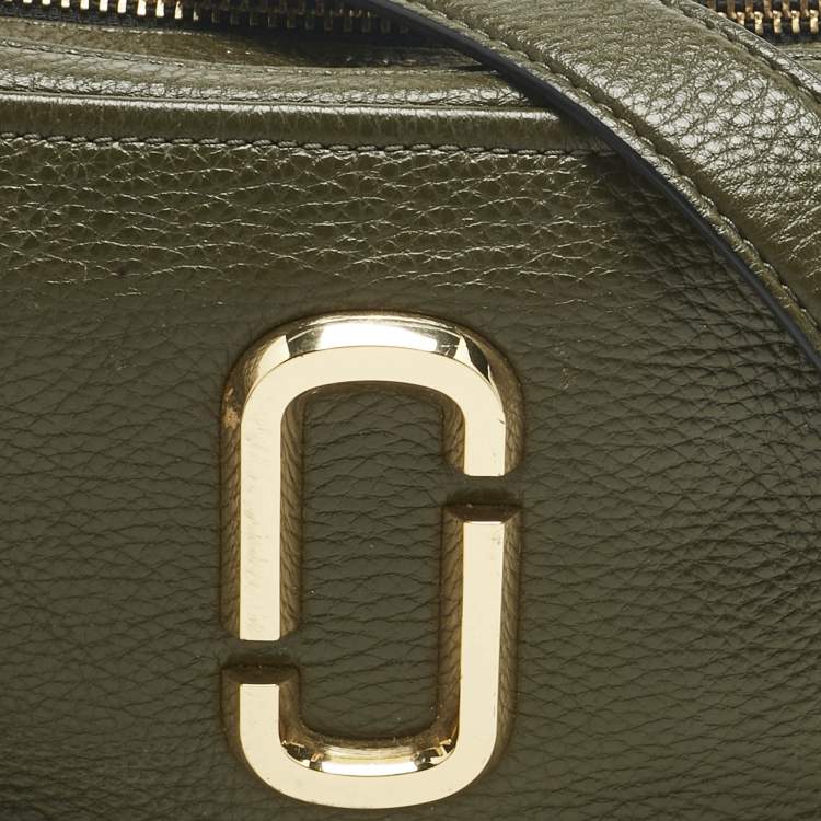 Pre Owned Marc Jacobs Olive Green Leather The Softshot 21 Camera Bag