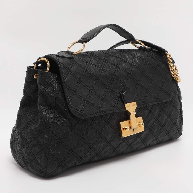 Pre Owned Marc Jacobs Black Quilted Leather Baroque Single Shoulder Bag