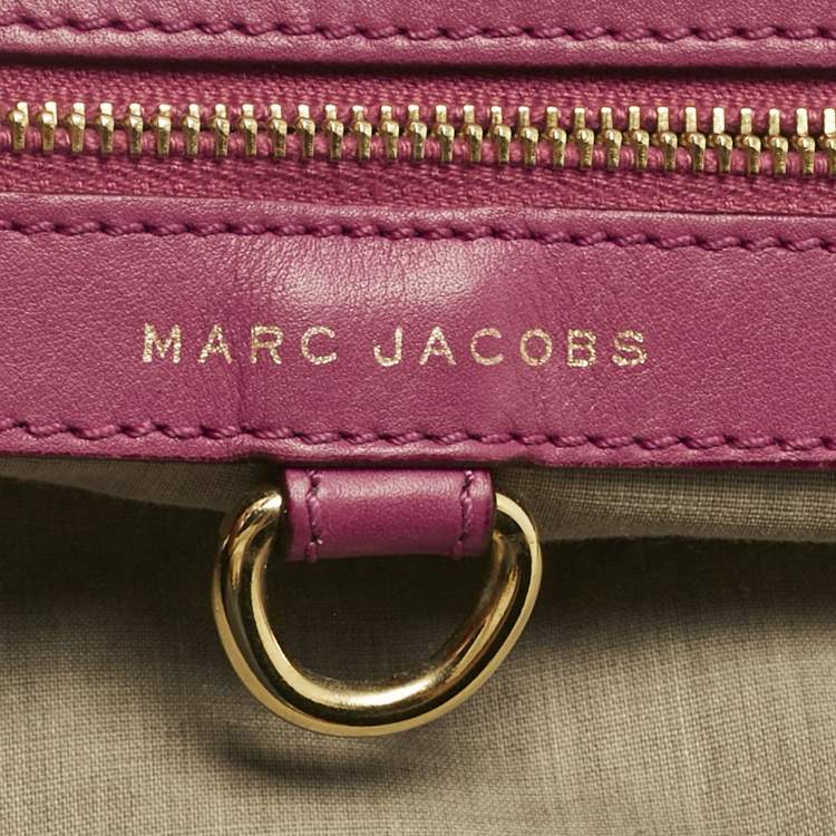 Pre Owned Marc Jacobs Magenta Quilted Leather Stam Satchel