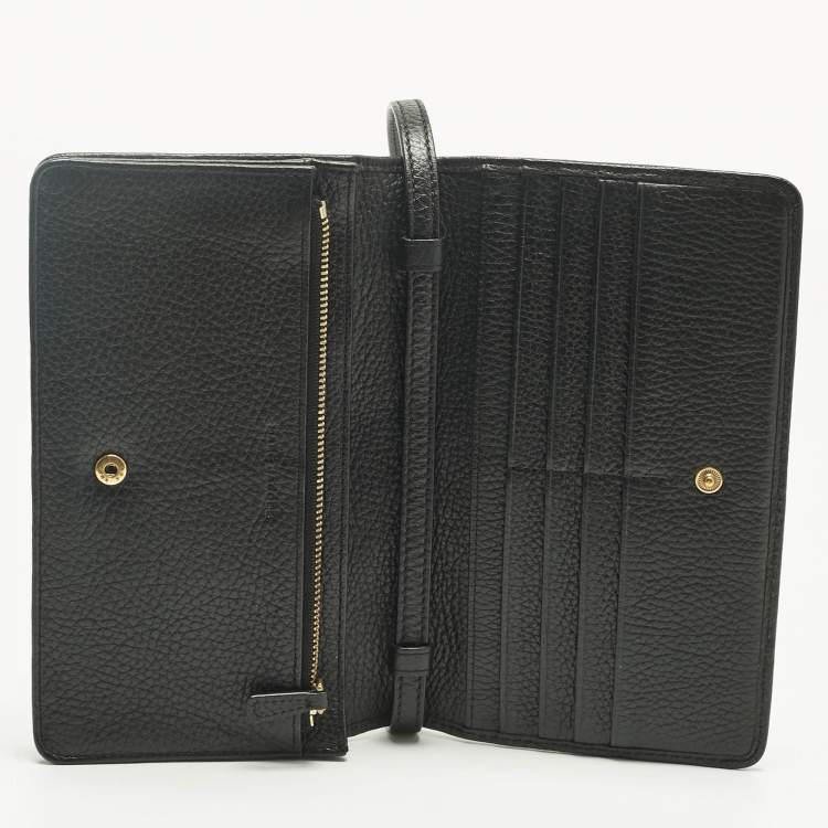 Pre Owned Marc Jacobs Black Leather Flap Crossbody Bag