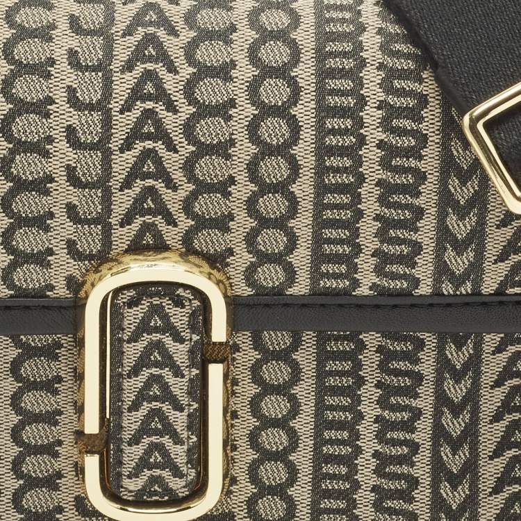 Pre Owned Marc Jacobs The Monogram J Marc Mini Black Fabric Shoulder Bag