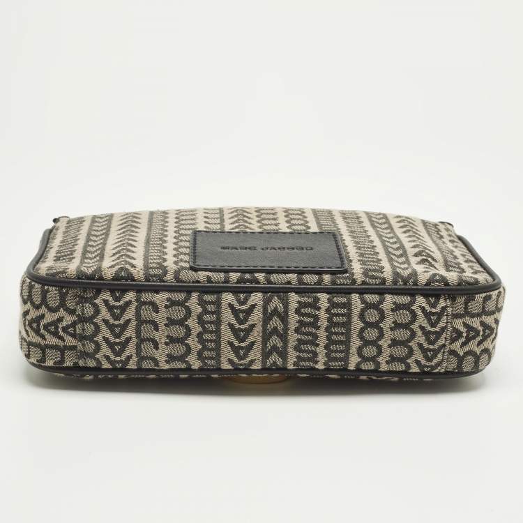 Pre Owned Marc Jacobs The Monogram J Marc Mini Black Fabric Shoulder Bag