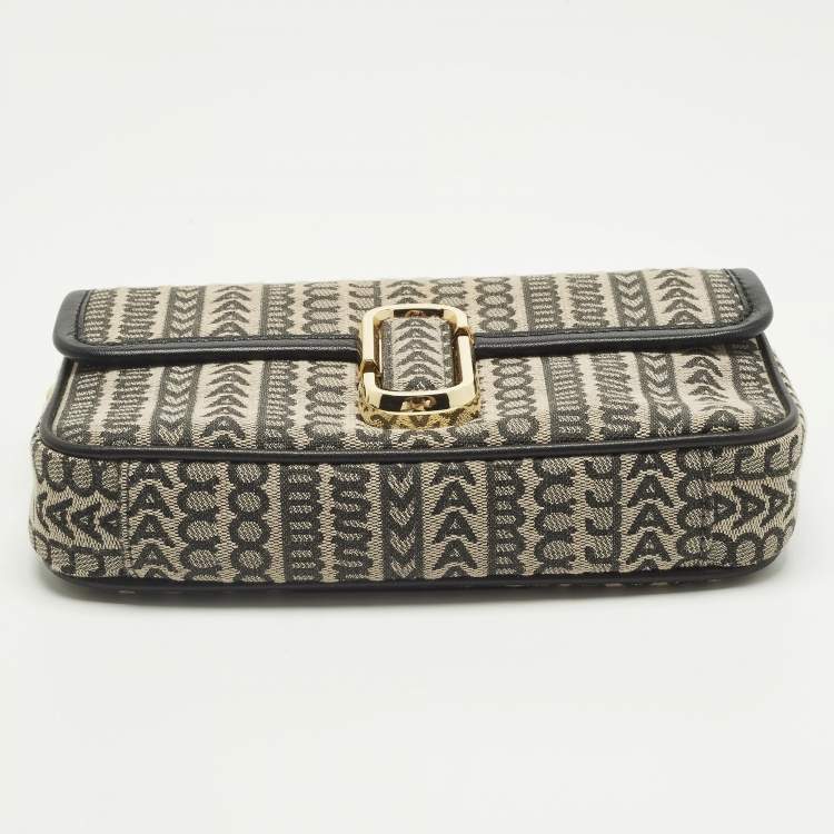 Pre Owned Marc Jacobs The Monogram J Marc Mini Black Fabric Shoulder Bag