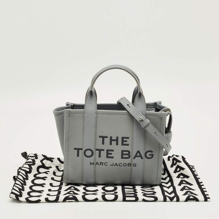 Pre Owned Marc Jacobs The Tote Small Grey Leather Bag