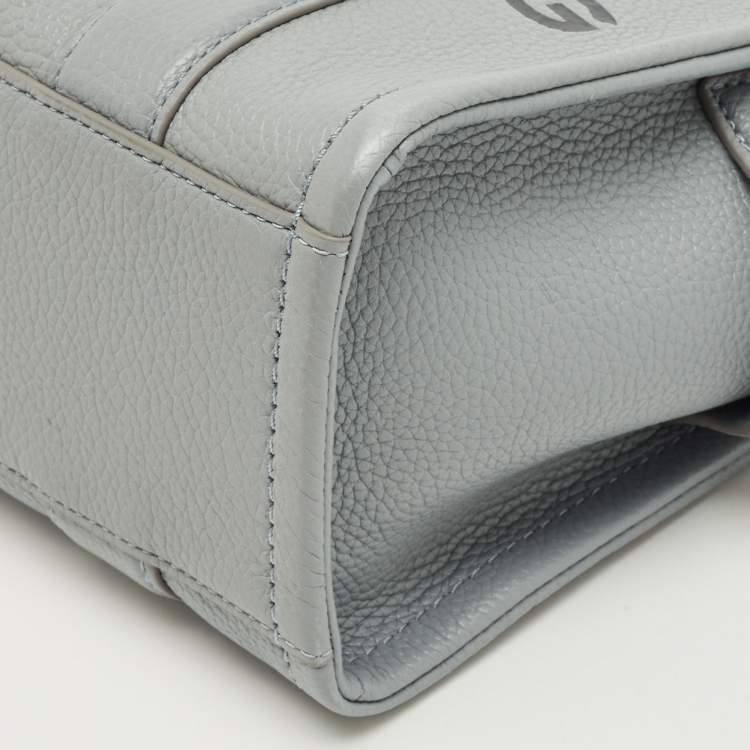 Pre Owned Marc Jacobs The Tote Small Grey Leather Bag