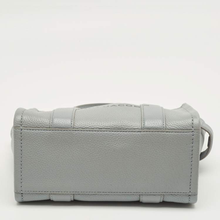 Pre Owned Marc Jacobs The Tote Small Grey Leather Bag