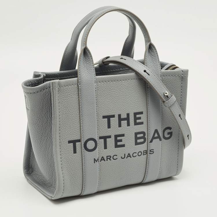 Pre Owned Marc Jacobs The Tote Small Grey Leather Bag