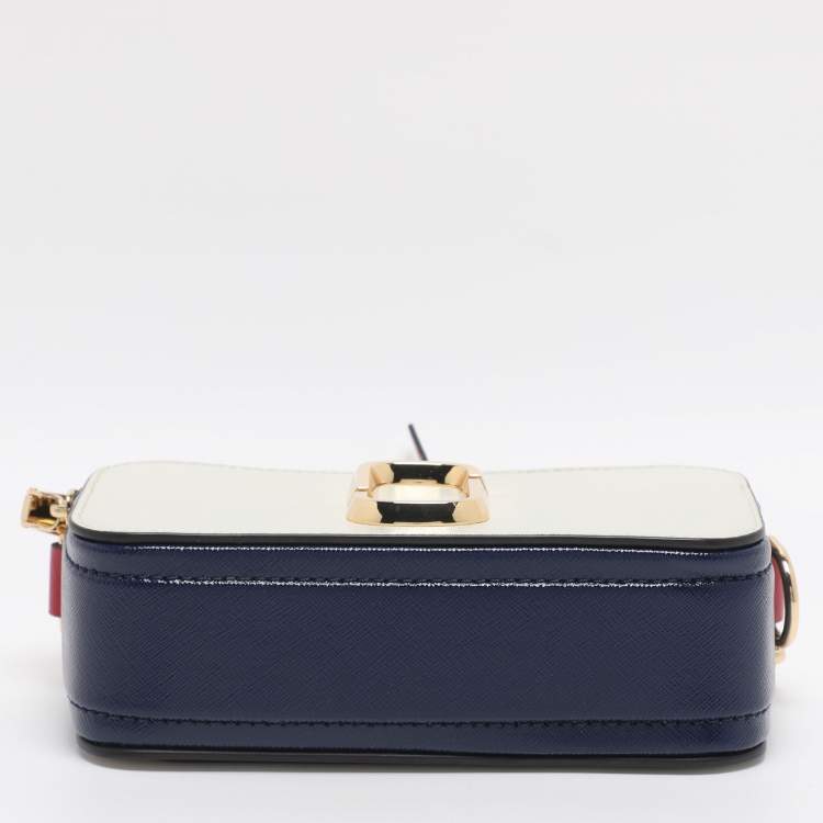 Pre Owned Marc Jacobs Snapshot Camera Tricolor Leather Crossbody Bag