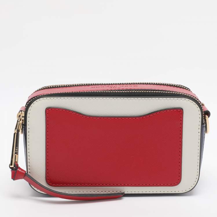 Pre Owned Marc Jacobs Snapshot Camera Tricolor Leather Crossbody Bag