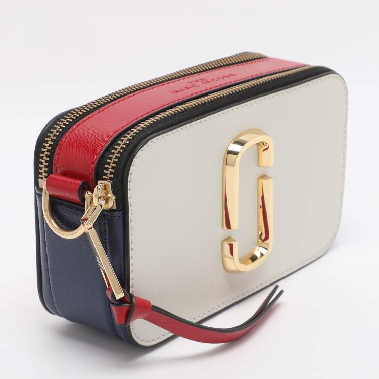 Pre Owned Marc Jacobs Snapshot Camera Tricolor Leather Crossbody Bag