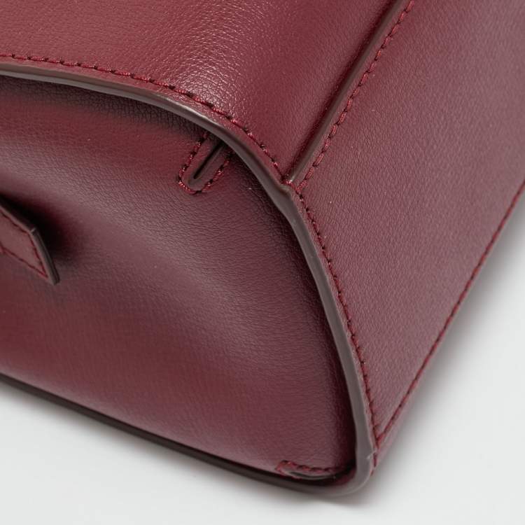 Pre Owned Marc Jacobs Little Big Shot Burgundy Leather Satchel