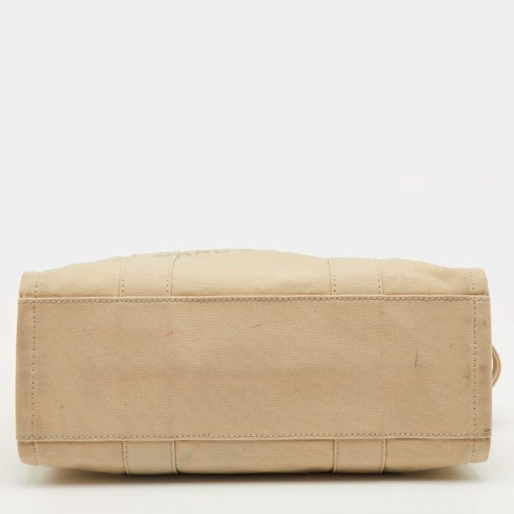 Pre Owned Marc Jacobs The Tote Bag Large Beige Canvas Shopper Tote