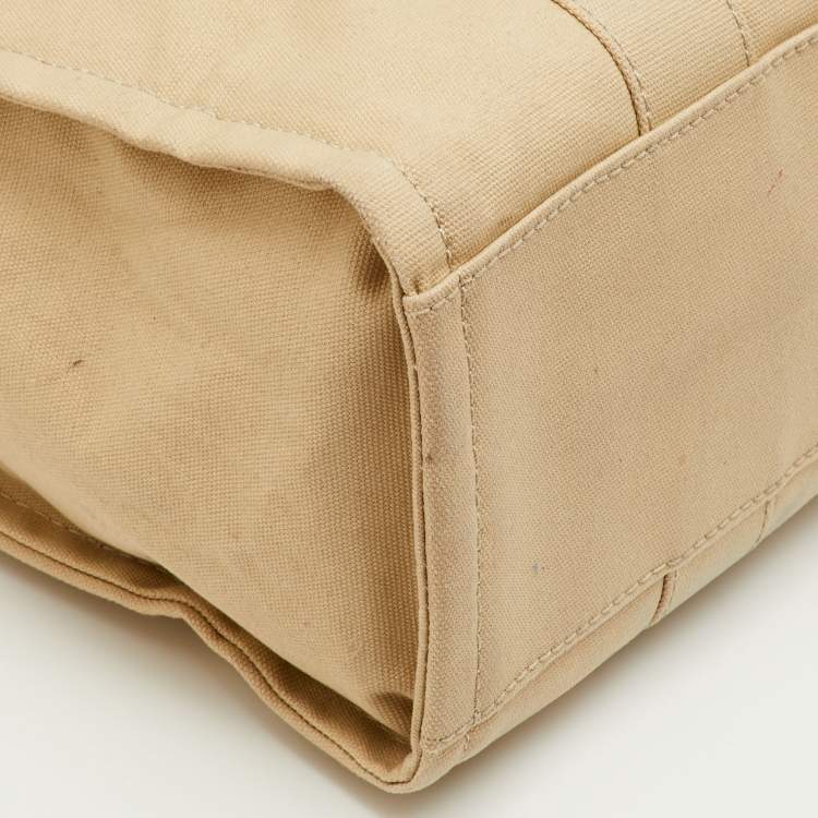 Pre Owned Marc Jacobs The Tote Bag Large Beige Canvas Shopper Tote