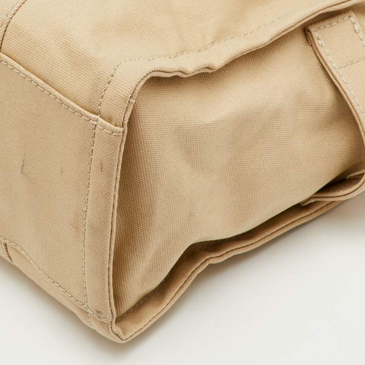 Pre Owned Marc Jacobs The Tote Bag Large Beige Canvas Shopper Tote