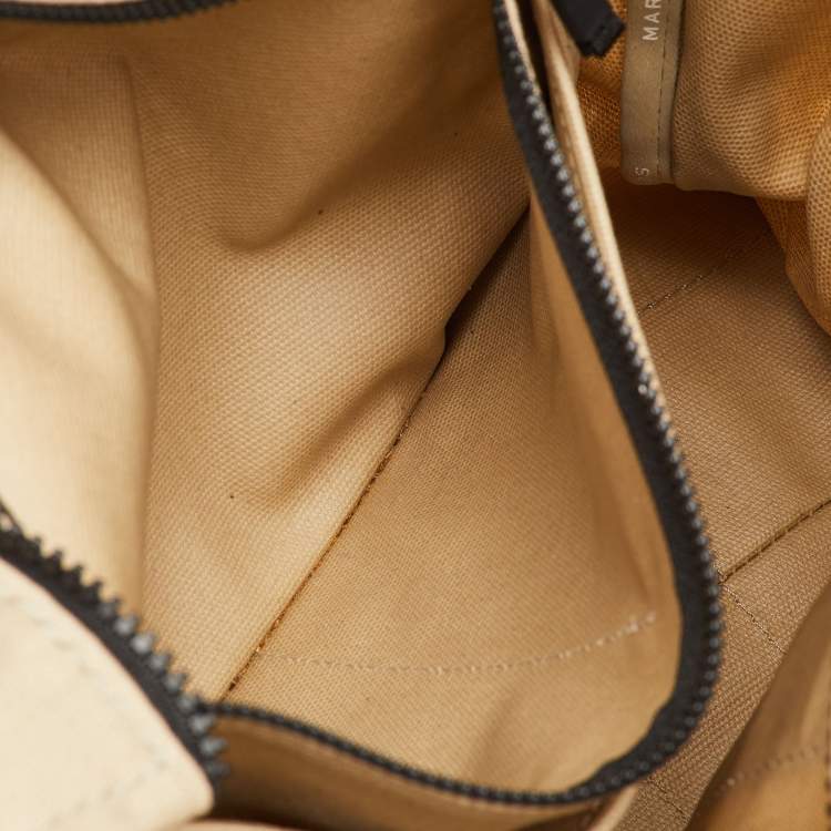 Pre Owned Marc Jacobs The Tote Bag Large Beige Canvas Shopper Tote